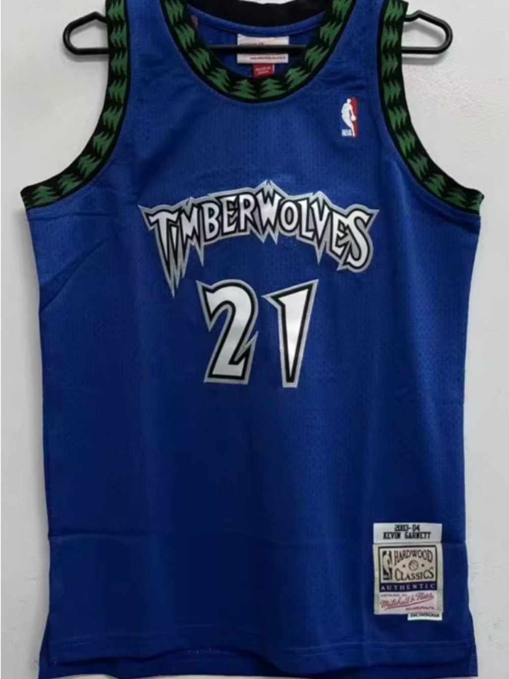 Kevin Garnett Minnesota Timberwolves #21 Hardwood Classics Blue Kids YM Jersey